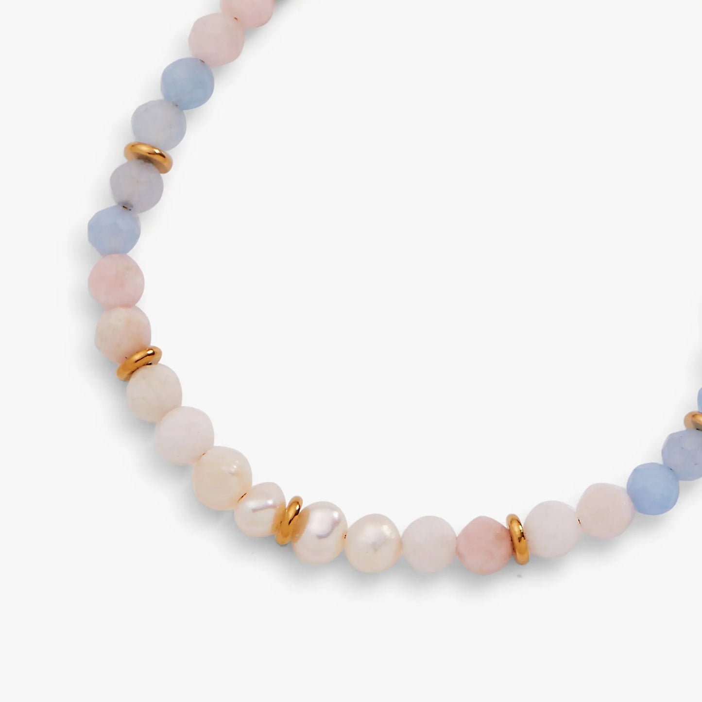Sandy Peach Ombre Anklet with pastel pink, blue beads and gold spacers by ALEX AND ANI on Tampa Home & Garden Store
