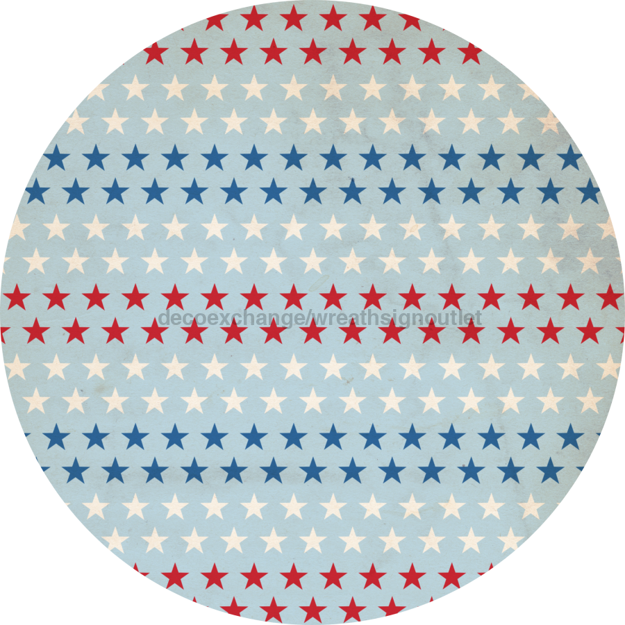 Patriotic Flower Center, DECOE-W-FC-0020, 6" Wood Flower Center