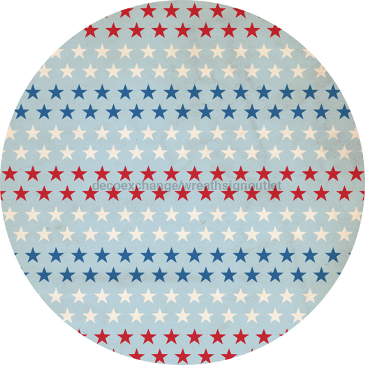 Patriotic Flower Center, DECOE-W-FC-0020, 6" Wood Flower Center - Tampa Home & Garden Store