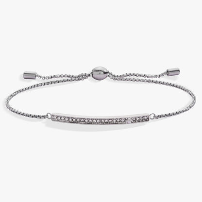 April Everyday Birthstone Pave Bolo Bracelet by Alex and Ani with pavé bar on silver bolo chain on Tampa Home & Garden Store