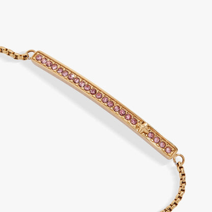 June Everyday Birthstone Pave Bolo Bracelet by ALEX AND ANI, rose gold tone with pink stones on Tampa Home & Garden Store
