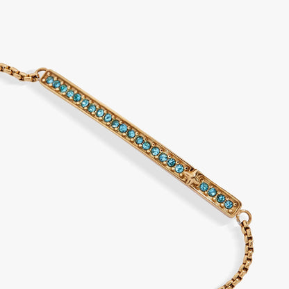 March Birthstone Pave Bolo Bracelet rose-gold tone with blue stones by ALEX AND ANI on Tampa Home & Garden Store