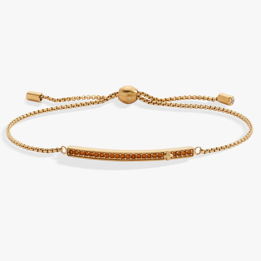 Alex and Ani November Birthstone Pave Bolo Bracelet gold-tone with citrine stones on Tampa Home & Garden Store