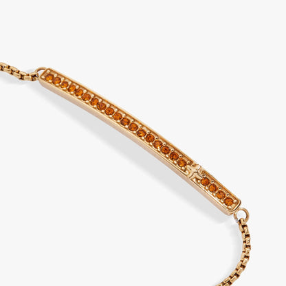 Bolo bracelet ALEX AND ANI November Everyday Birthstone Pave rose gold with orange stones on Tampa Home & Garden Store