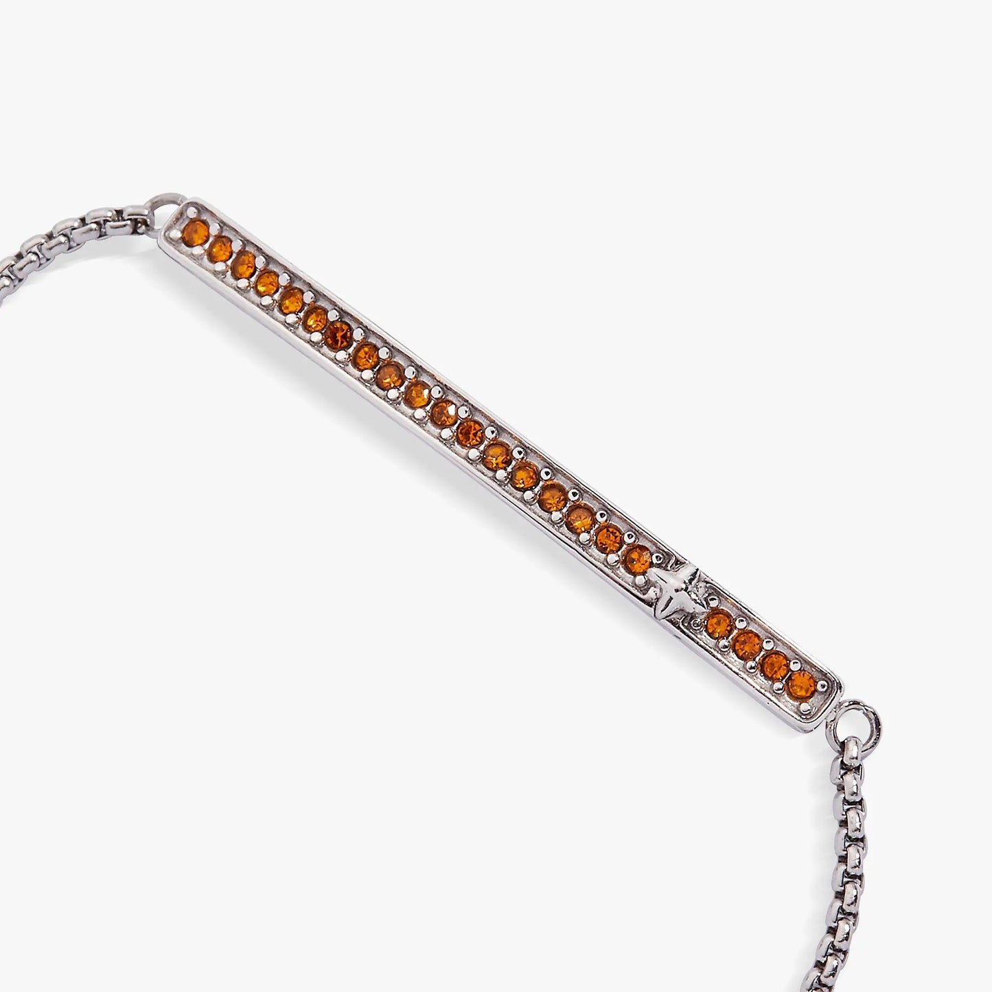 November Everyday Birthstone Pave Bolo Bracelet by ALEX AND ANI with orange stones silver-tone on Tampa Home & Garden Store