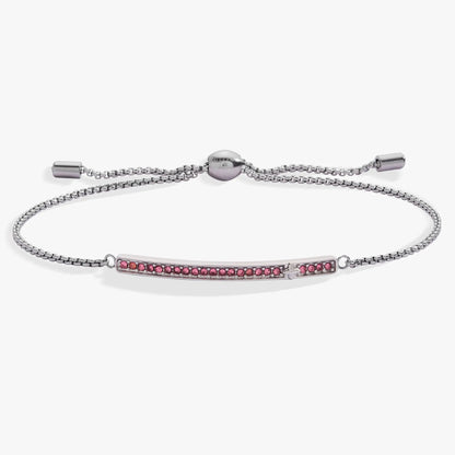 October Everyday Birthstone Pave Bolo Bracelet, ALEX AND ANI, silver-tone with pink pavé stones on Tampa Home & Garden Store