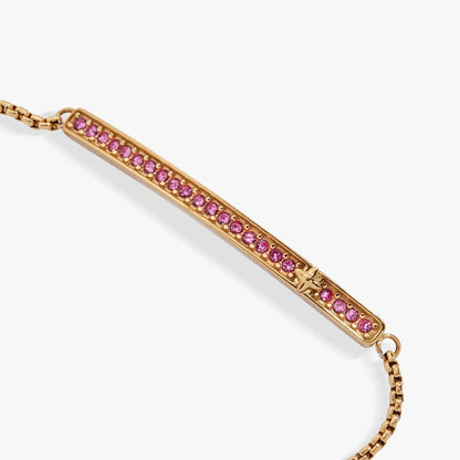 October Everyday Birthstone Pave Bolo Bracelet rose gold with pink stones by ALEX AND ANI on Tampa Home & Garden Store