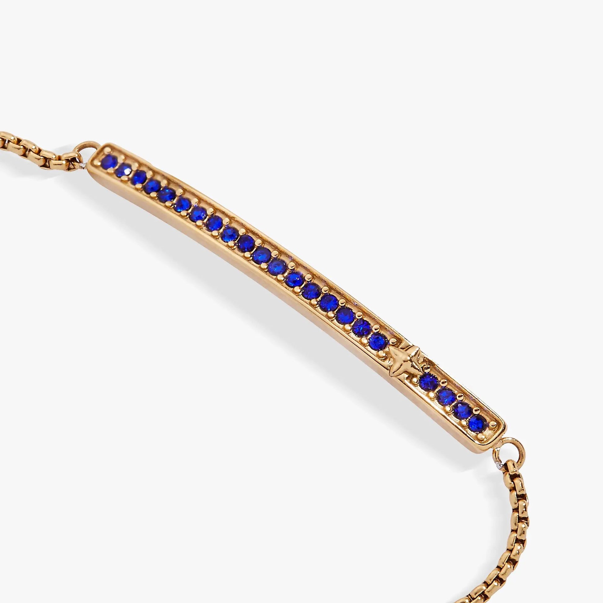 September Everyday Birthstone Pave Bolo Bracelet rose gold-tone blue sapphires by ALEX AND ANI on Tampa Home & Garden Store