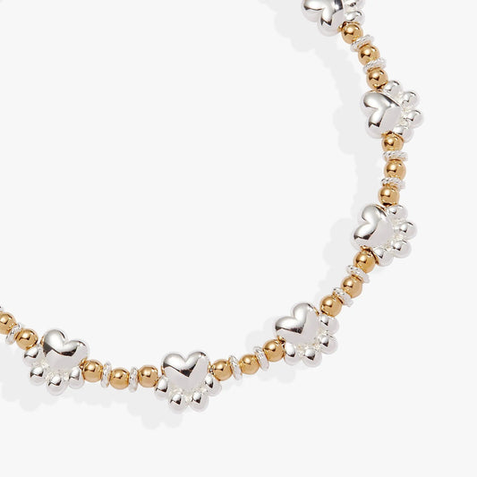 Paw Print Beaded Dog Bangle bracelet silver and gold beads paw charms ALEX AND ANI on Tampa Home & Garden Store