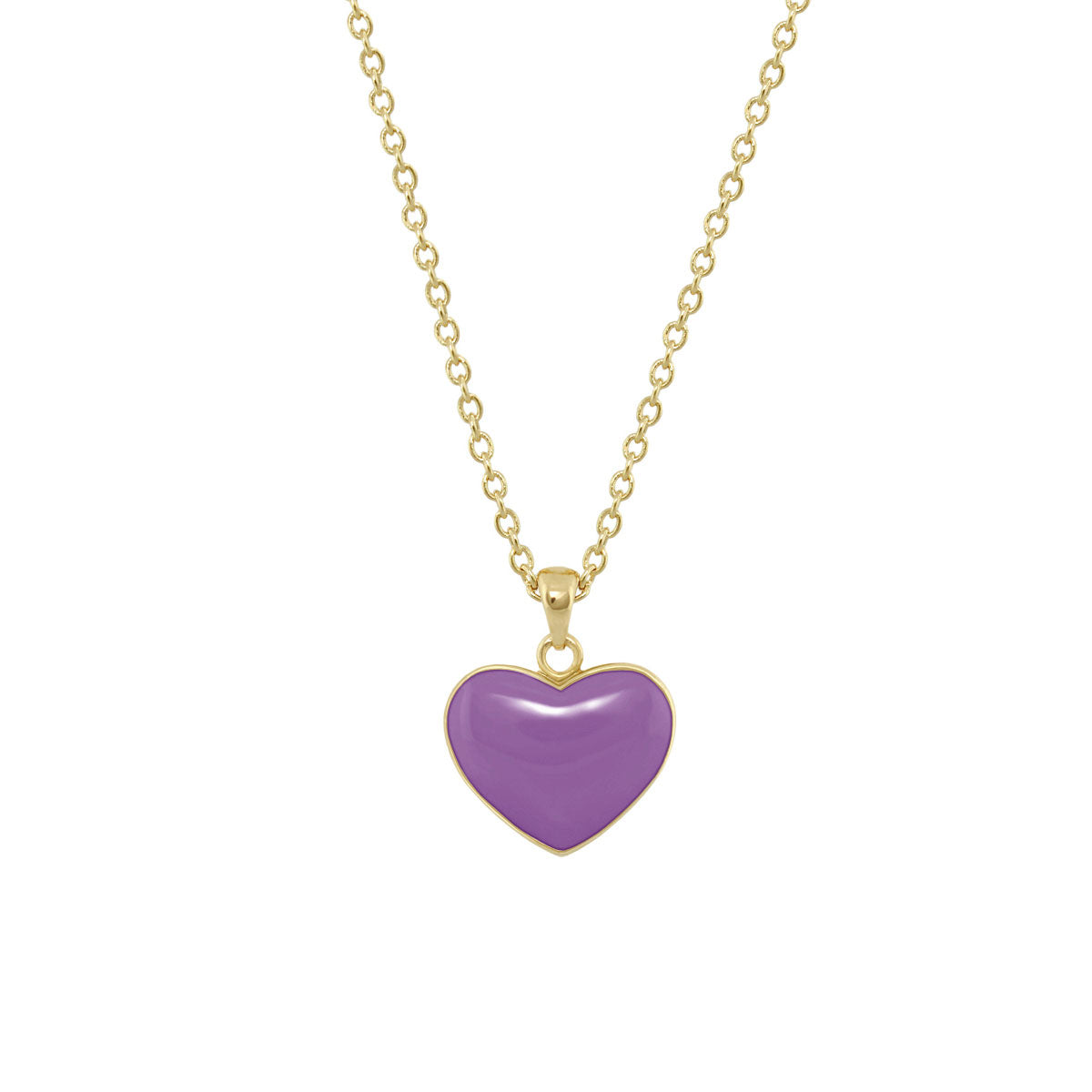 Baby Hearts Necklace gold chain with purple heart pendant by Lauren G Adams, Girl's Collection on Tampa Home & Garden Store