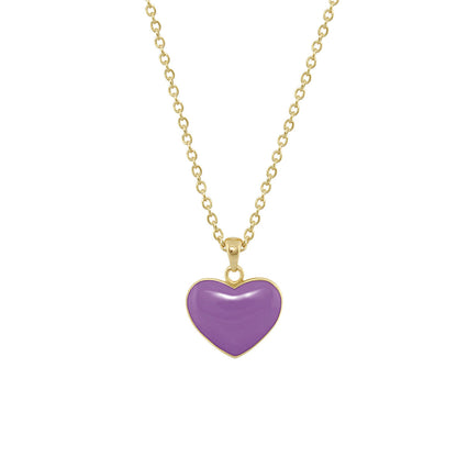 Baby Hearts Necklace gold chain with purple heart pendant by Lauren G Adams, Girl's Collection on Tampa Home & Garden Store