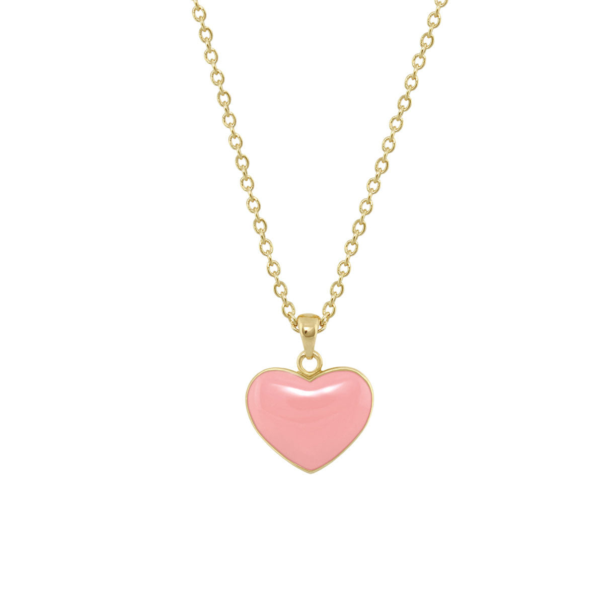 Baby Hearts Necklace gold-tone chain with pink heart pendant by Lauren G Adams on Tampa Home & Garden Store