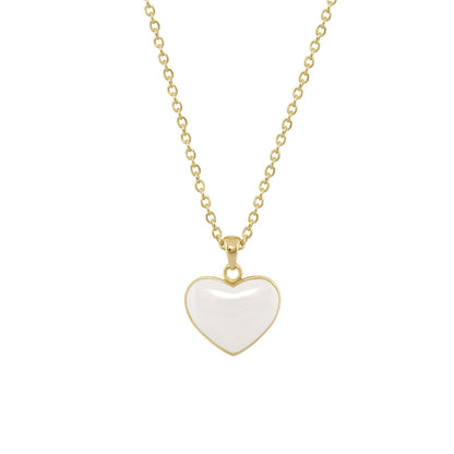Baby Hearts Necklace gold-tone chain with white heart pendant by Lauren G Adams on Tampa Home & Garden Store