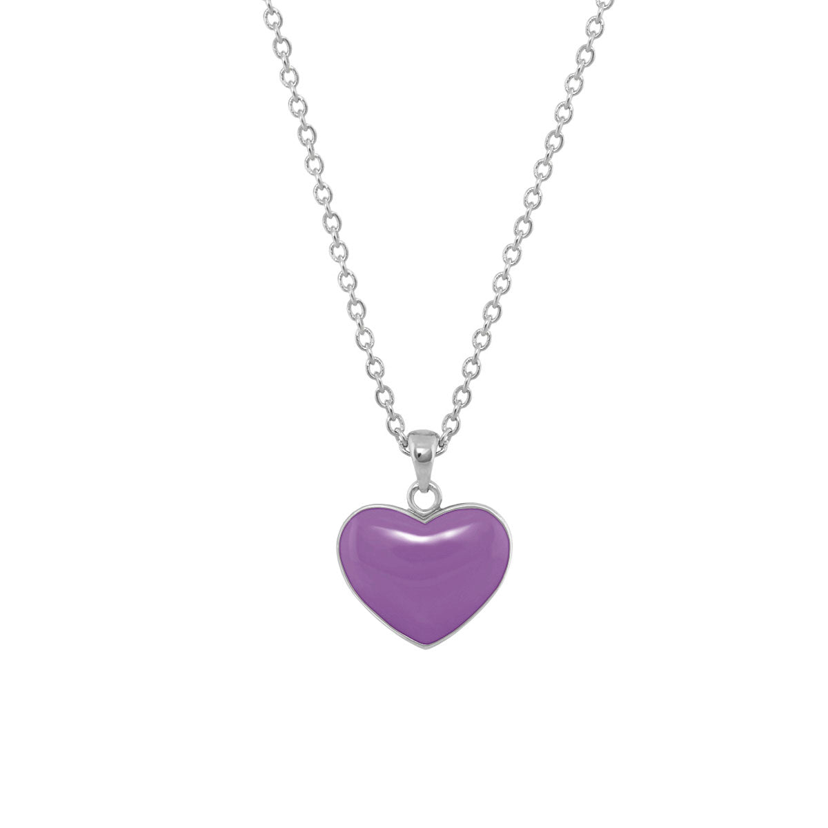 Baby Hearts Necklace purple heart pendant on silver chain by Lauren G Adams, Girl's Collection on Tampa Home & Garden Store
