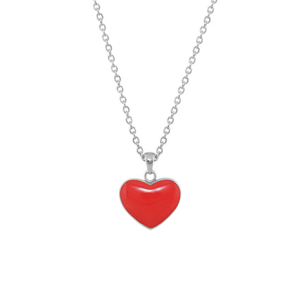 Baby Hearts Necklace by Lauren G Adams, girls collection, red heart pendant on silver chain on Tampa Home & Garden Store