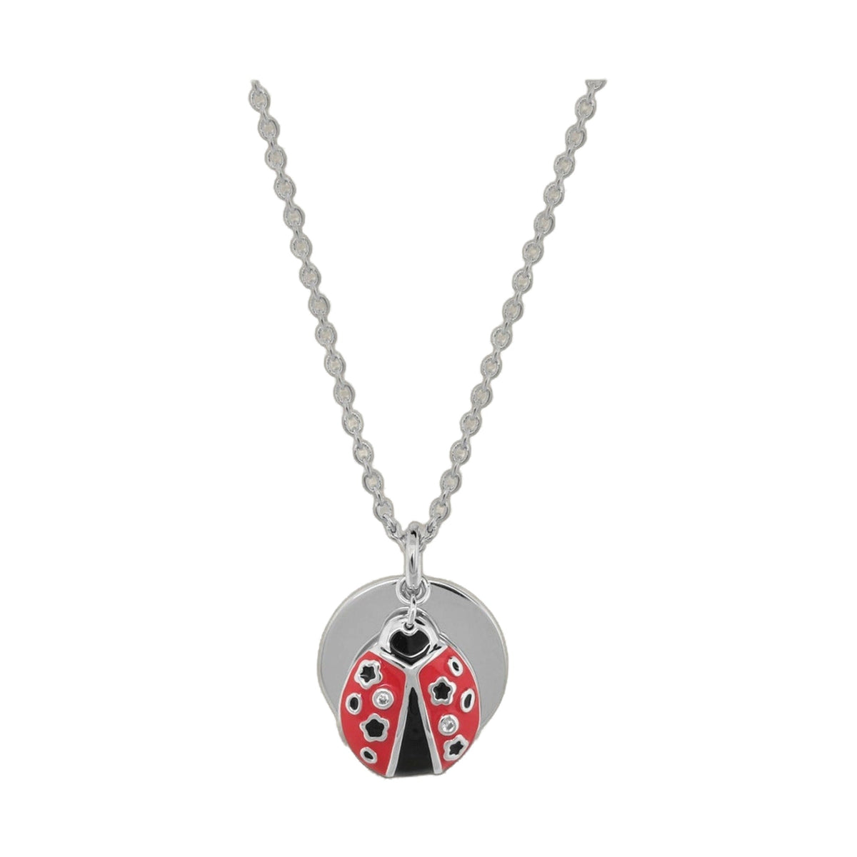 Lady Bug Pendant by Lauren G Adams, silver chain, red ladybug charm on Tampa Home & Garden Store