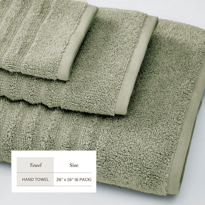 Luxury Combed Cotton and Ribbed Bath Towels