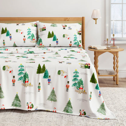 Turkish Cotton And Christmas Flannel Sheet Set
