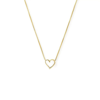 Heart Necklace by ALEX AND ANI with open gold heart pendant on a delicate gold chain on Tampa Home & Garden Store