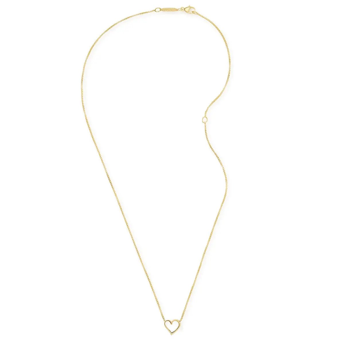 Heart necklace by ALEX AND ANI with delicate gold chain and open heart pendant on Tampa Home & Garden Store