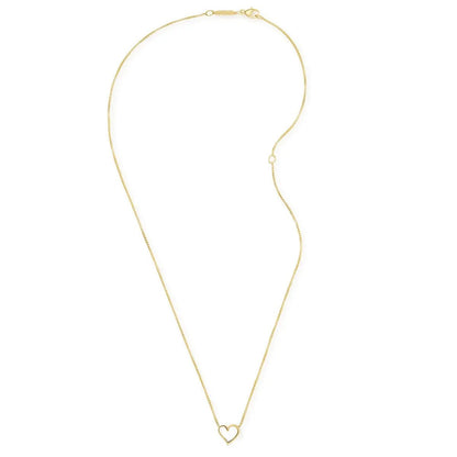 Heart necklace by ALEX AND ANI with delicate gold chain and open heart pendant on Tampa Home & Garden Store