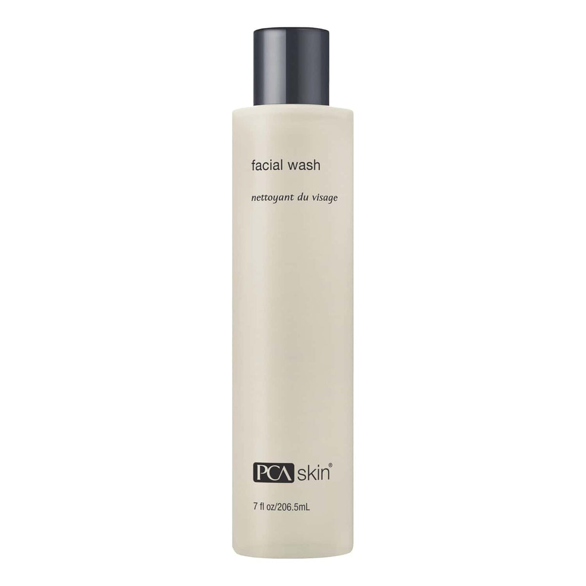 PCA Skin Facial Wash bottle, beige container with black cap, 7 oz, PCA Skin logo on label on Tampa Home & Garden Store