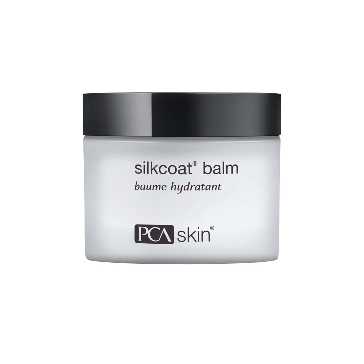 PCA Skin Silkcoat Balm 1.7 oz jar, white container with black lid, PCA Skin logo visible on Tampa Home & Garden Store