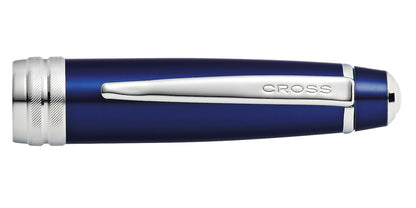 Bailey Blue Lacquer Fountain Pen with CROSS clip, blue body, silver trim on Tampa Home & Garden Store