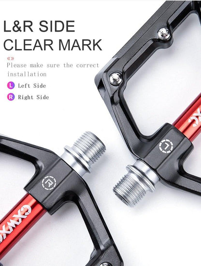 Bicycle pedals Stevvex aluminum with black flat platform and sealed bearings on Tampa Home & Garden Store
