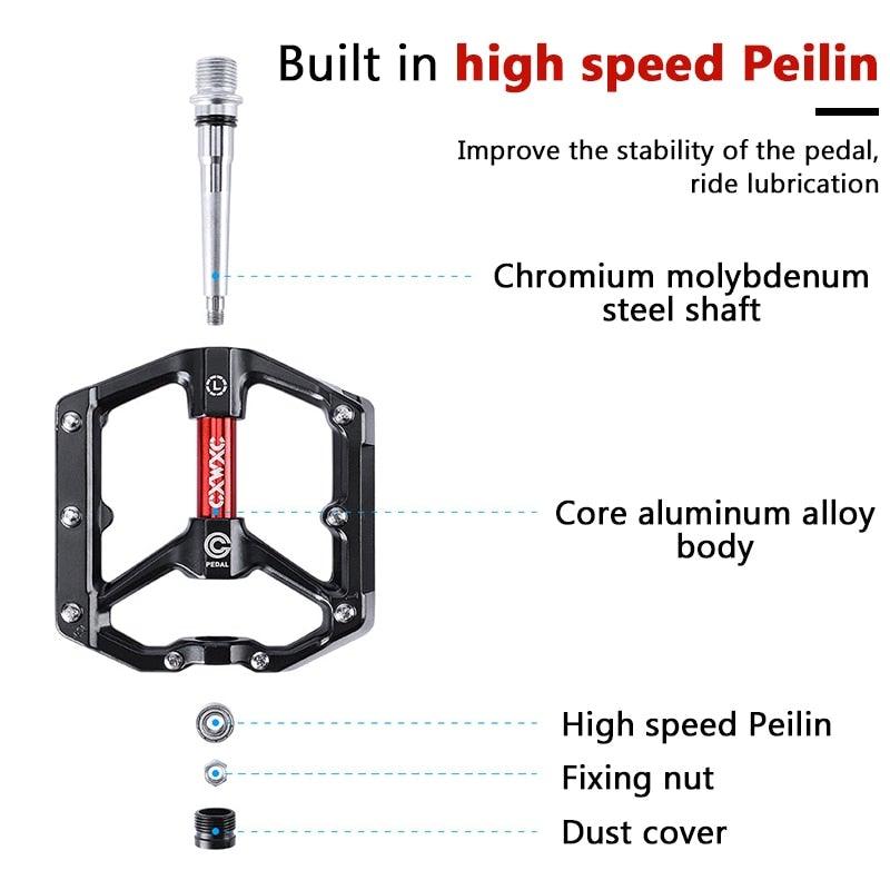 Flat Pedals With Sealed Bearings Mountain Bike