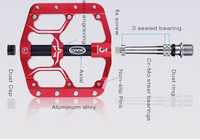 Flat Pedals With Sealed Bearings Mountain Bike