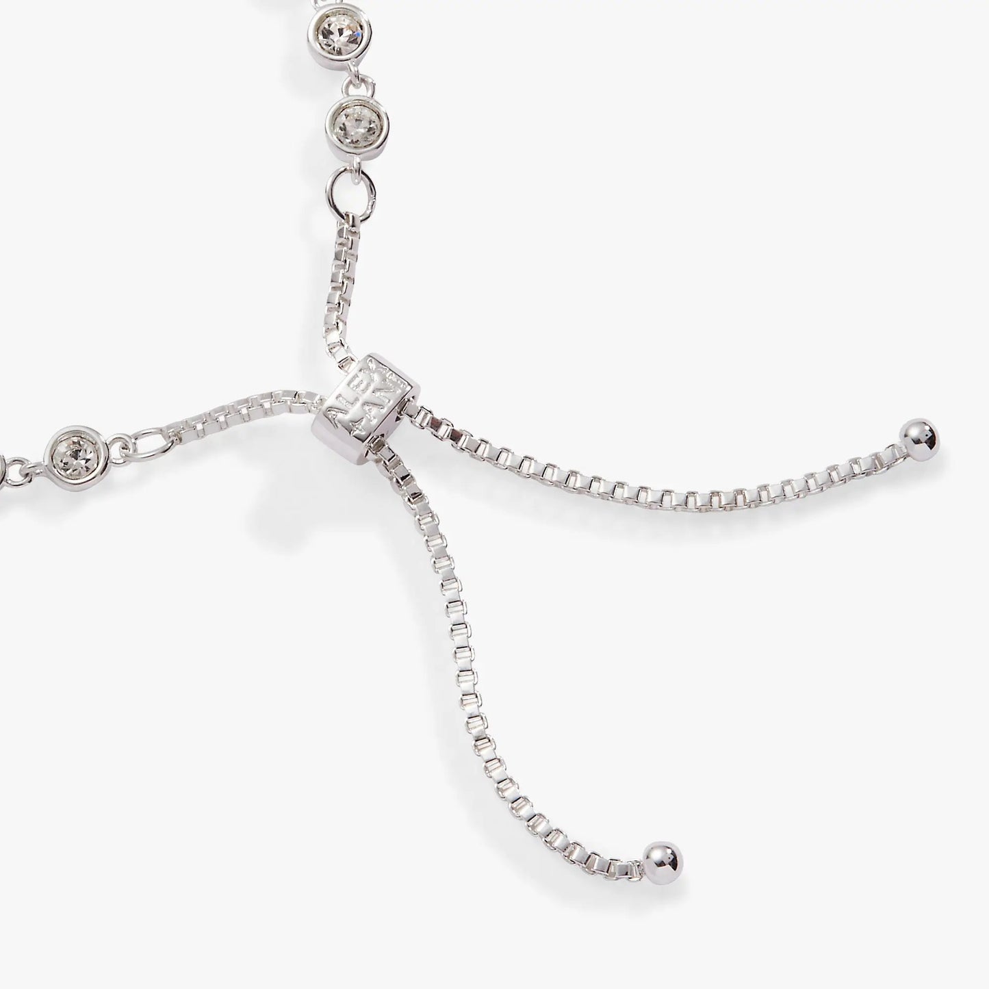 Peeps Bunny Bolo Bracelet by ALEX AND ANI silver-tone chain with crystal settings on Tampa Home & Garden Store