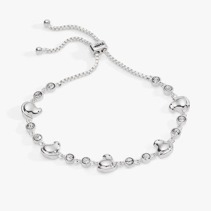 PEEPS Chick Bolo Bracelet by ALEX AND ANI, silver tone with crystal accents, adjustable bolo on Tampa Home & Garden Store