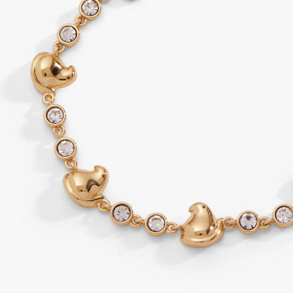 PEEPS Chick Bolo Bracelet gold-tone with crystal bezel links and chick charm ALEX AND ANI on Tampa Home & Garden Store