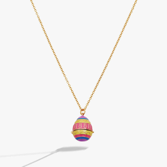 PEEPS Easter Egg Pendant Necklace by ALEX AND ANI, gold chain with colorful enamel egg pendant on Tampa Home & Garden Store