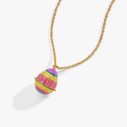 Peeps Easter Egg Pendant Necklace by ALEX AND ANI on gold-tone chain with pastel enamel egg on Tampa Home & Garden Store
