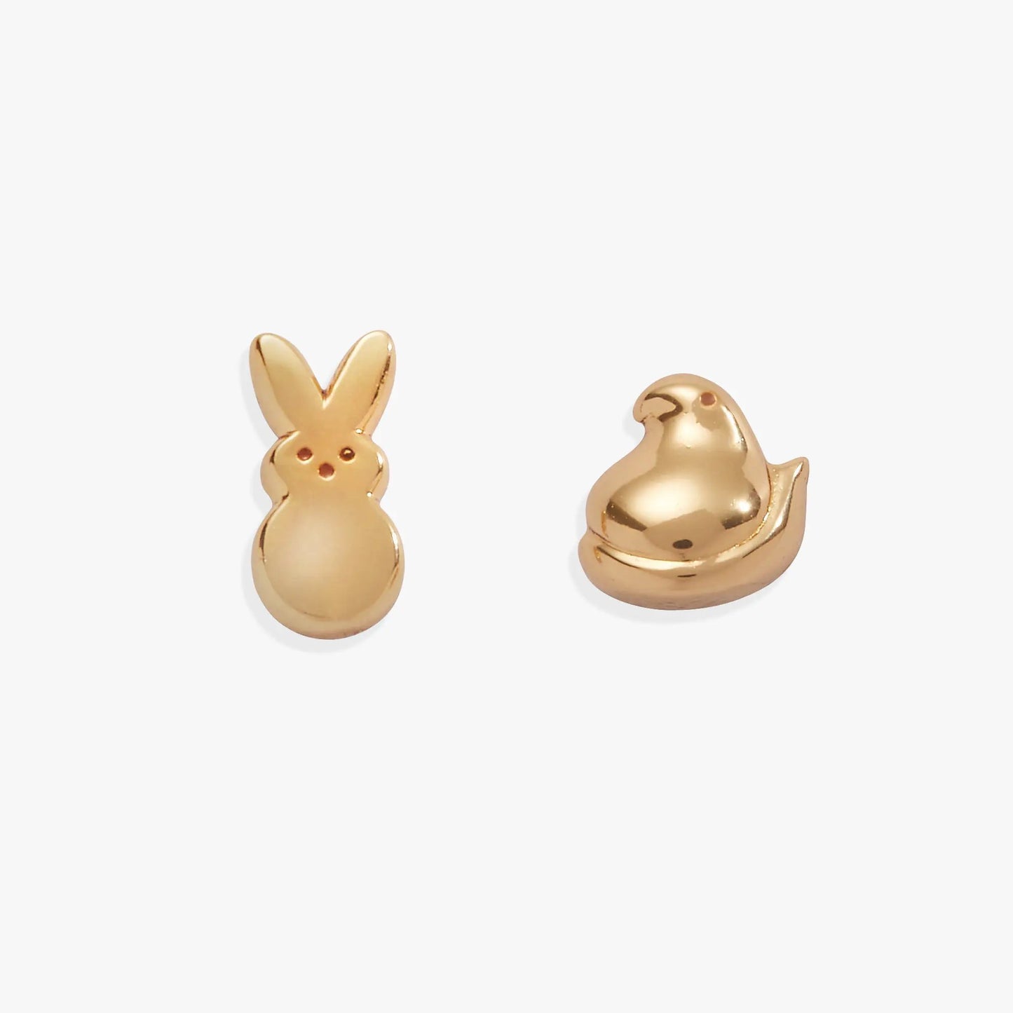 PEEPS® Bunny and Chick stud earrings, gold-tone by ALEX AND ANI, pair on Tampa Home & Garden Store