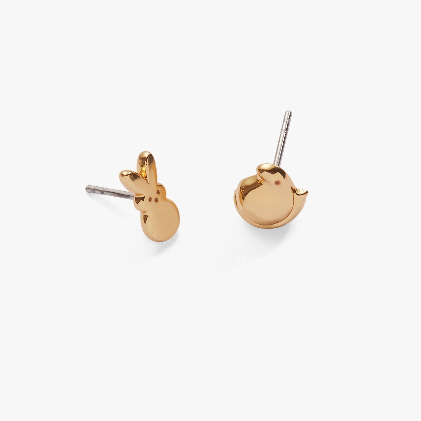 Alex and Ani PEEPS Bunny and Chick stud earrings pair in gold-tone metal on Tampa Home & Garden Store