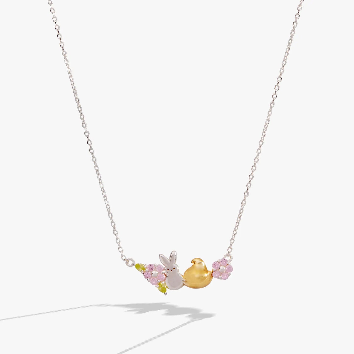 PEEPS Precious Peepsake Necklace by ALEX AND ANI with bunny and chick charms on Tampa Home & Garden Store