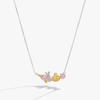 PEEPS Precious Peepsake Necklace by ALEX AND ANI with bunny and chick charms on Tampa Home & Garden Store