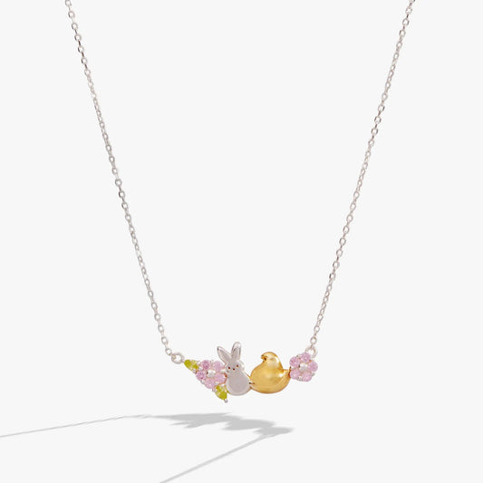 PEEPS Precious Peepsake Necklace by ALEX AND ANI with bunny and chick charms on Tampa Home & Garden Store