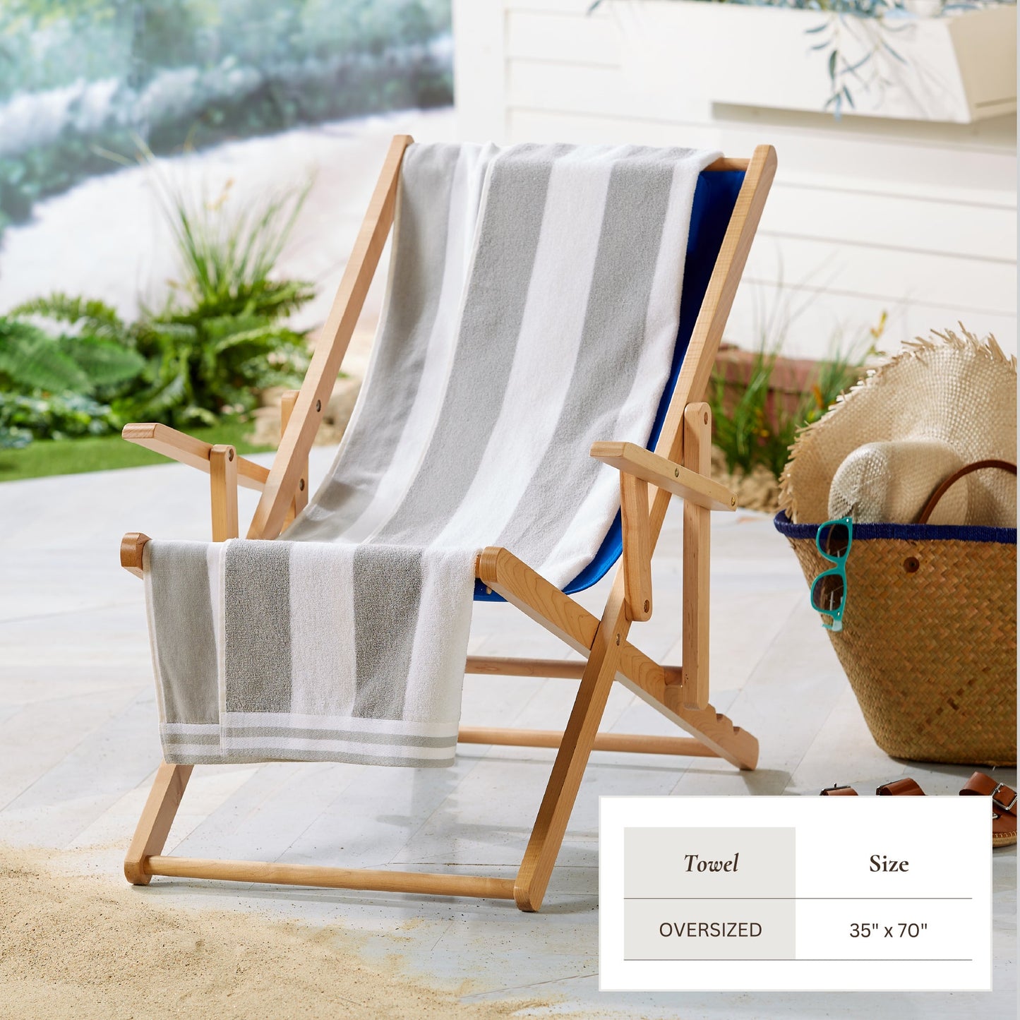Striped Cabana Beach Towel and Soft Pastel Colors