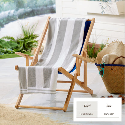 Striped Cabana Beach Towel and Soft Pastel Colors