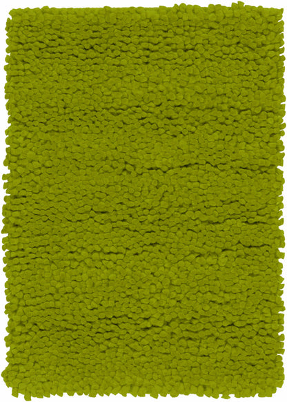 Frederika olive green solid wool shag rug Boutique Rugs, plush textured pile on Tampa Home & Garden Store
