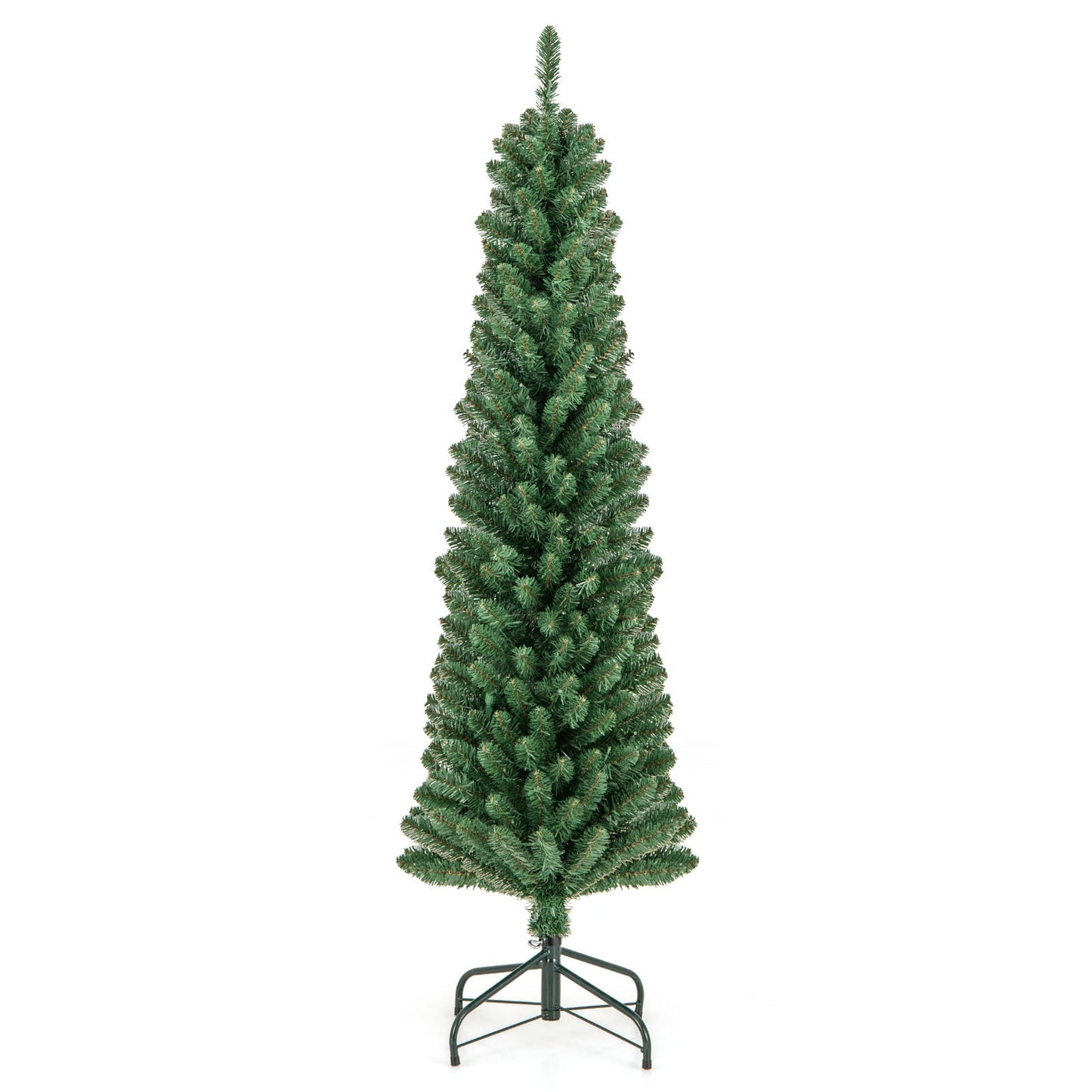 Pencil Christmas Tree with memory wire tips and warm LED lights DirectDeals artificial tree on Tampa Home & Garden Store
