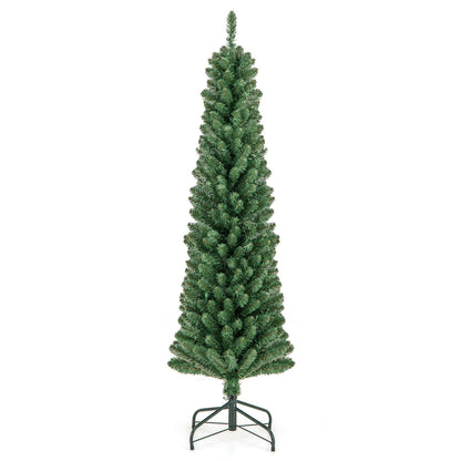 Pencil Christmas Tree with memory wire tips and warm LED lights DirectDeals artificial tree on Tampa Home & Garden Store