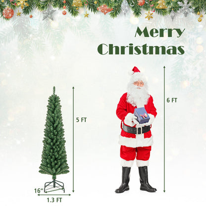 Pencil Christmas Tree with memory wire branches and LED lights, DirectDeals 6 ft artificial tree on Tampa Home & Garden Store