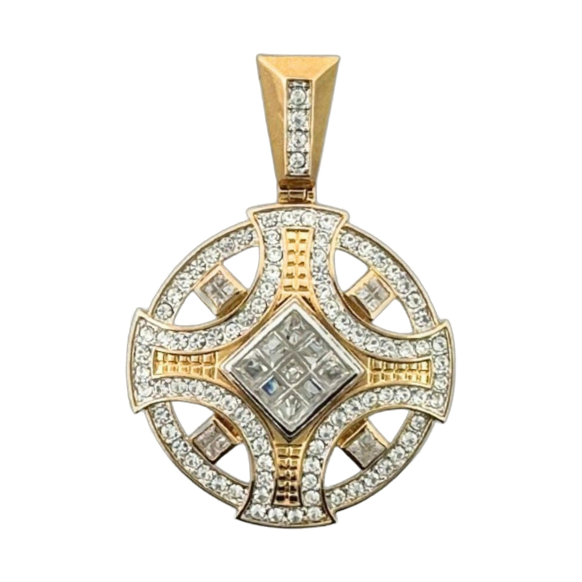 a premium gold plated men's charm pendant