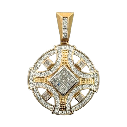 a premium gold plated men's charm pendant