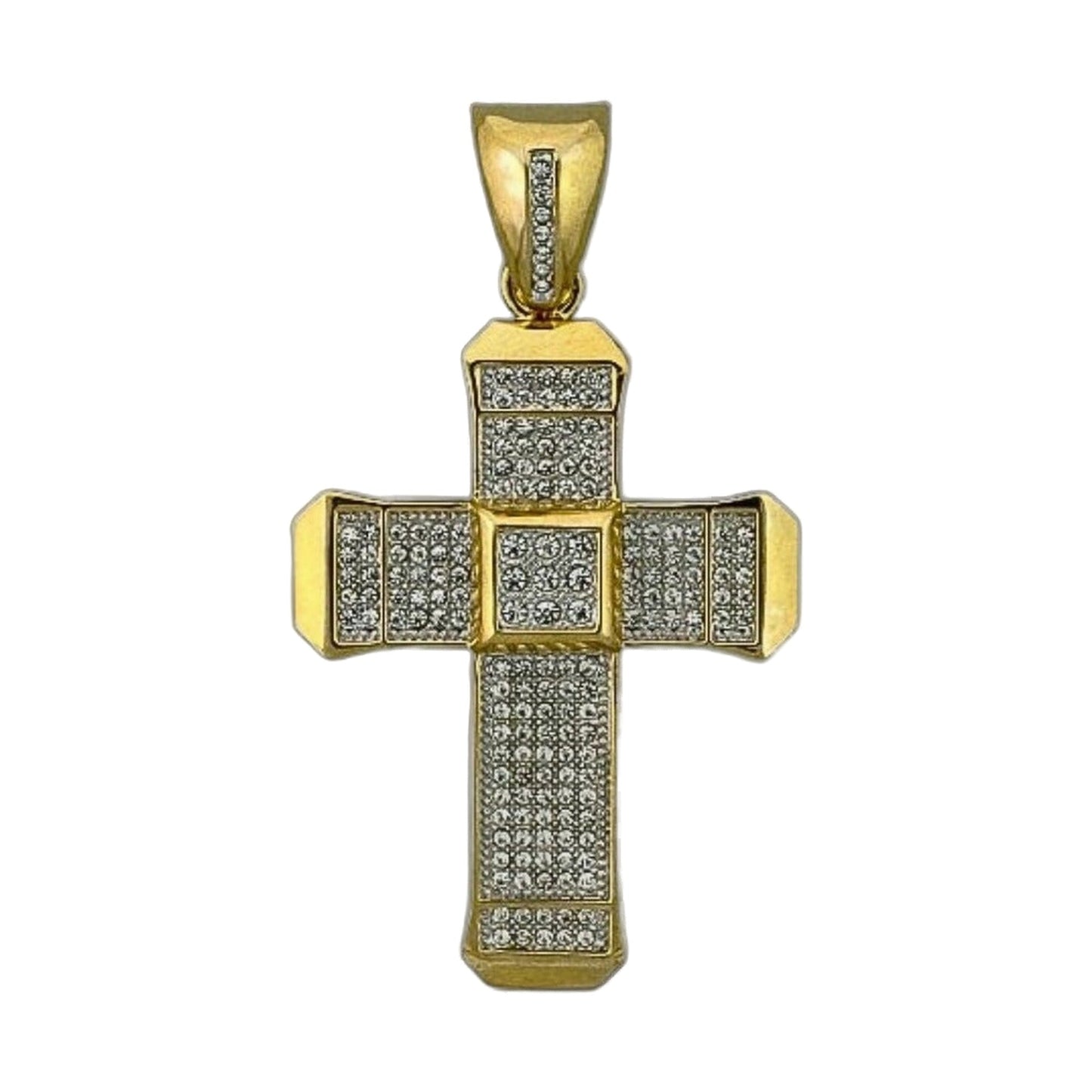 the 18k Gold Plated Cross Pendant Charm Set